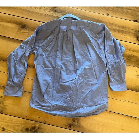 Chaps men's long sleeve button down shirt. Blue. Classic Fit. Size 17. - Picture 4 of 7